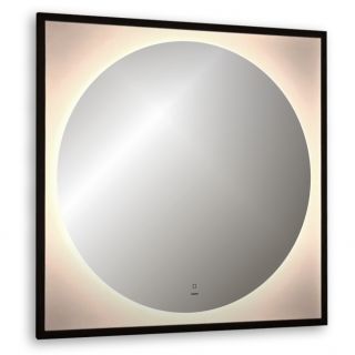 Зеркало с подсветкой ABBER See AG6117SCRB 80см чёрный